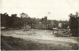 ** T2 Trén Fogadására Előkészített Terep, Szekér Két Hordóval / WWI Austro-Hungarian K.u.K. Military, Ground Prepared Fo - Non Classés