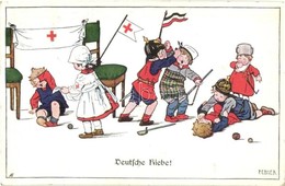T2/T3 Deutsche Hiebe! / WWI German Military Humour, Mocking, Children. M. Munk Nr. 944. S: Pauli Ebner (EK) - Non Classés