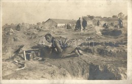 ** T2/T3 Osztrák-magyar Katonák A Fronton, Víz Felfőzése / WWI Austro-Hungarian K.u.K. Military, Soldiers Boiling Water. - Sin Clasificación