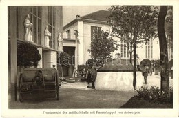 ** T2 Frontansicht Der Artilleriehalle Mit Panzerkuppel Von Antwerpen. Kriegssausstellung Wien 1916 / WWI Belgian Milita - Non Classés