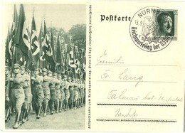 T2/T3 Feldpostkarte Zum Reichsparteitag / NSDAP German Nazi Party Propaganda, Swastika; 6 Ga. Adolf Hitler + 1937 Reichs - Unclassified