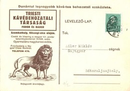 T2 Triesti Kávébehozatali Társaság (Fodor és Bader) Szombathely, Kőszegi Utca / Hungarian Coffee Import Advertisement Ca - Non Classés