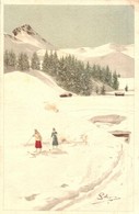 T2/T3 1916 Skiing, Winter Sport. Vouga & Cie. No. A. 13. Litho S: Pellegrini (EK) - Sin Clasificación