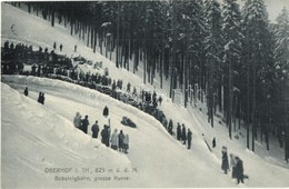 ** T1/T2 Oberhof, Bobsleigbahn Grosse Kurve, Wintersport / Téli Sport, Szánkózók / Winter Sport, Sledding, Bobsleigh. Ku - Non Classés