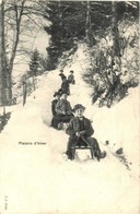 T2/T3 1902 Plaisirs D'hiver / Winter Sport, Sledding Children (EK) - Non Classés