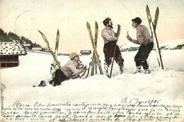 T2/T3 Partie De Ski Dans Les Hautes Alpes, Ski Sport / Winter Sport, Men With Skis  (EK) - Non Classés