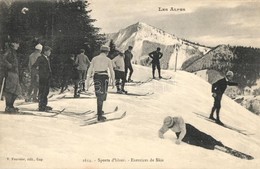 * T2 Les Alpes, Sports D'hiver, Exercices Des Skis / Winter Sport, Ski Lesson - Non Classificati