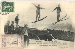 T2 1909 Morez, Les Sports D'Hiver, Concours Des 31 Janvier, 1. 2 Et 3 Février 1909. Saut Double Des Suedois / Winter Spo - Non Classés