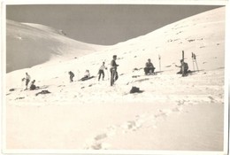 ** * 10 Db RÉGI Téli Fotó Képeslap Síelőkkel / 10 Pre-1945 Photo Postcards With Skiing People In Winter - Non Classés