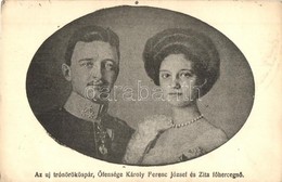 ** T2/T3 Az új Trónörököspár, őfensége Károly Ferenc József, Zita Főhercegnő / Charles I Of Austria, Zita (EK) - Zonder Classificatie