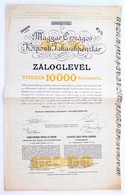 Budapest 1922. 'Magyar Országos Központi Takarékpénztár' 4 1/2%-os Záloglevele 10.000K-ról, Szárazpecséttel, Három Nyelv - Non Classificati