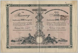 Budapest 1926. 'Magyar Általános Kőszénbánya Részvénytársulat' Tíz Darab Részvénye Egyenként 200P-ről, Két Nyelvű, Szára - Non Classificati