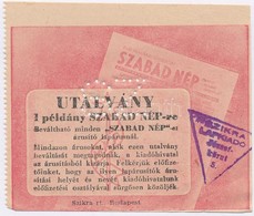 Budapest ~1950-1956. 'Szabad Nép' Utalvány, Piros, Bélyegzéssel és 'SZ' Perforációval' T:I - Zonder Classificatie