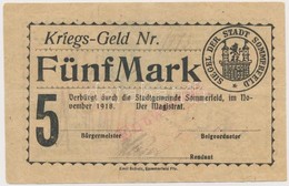 Német Birodalom / Sommerfeld 1918. 5M Szárazpecséttel, Bélyegzésekkel T:III
German Empire / Sommerfeld 1918. 5 Mark With - Non Classificati