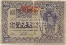 1902. 1000K Piros 'Deutschösterreich' Felülbélyegzés, Rajzos Hátlap + 1913. 20K + 1915. 10K + 1918. 10.000K Hátlap Rajzo - Non Classificati