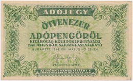 1946. 50.000AP Sorozat- és Sorszám Nélkül, Hátoldali Szövegben Több ékezethiány T:I- - Non Classificati