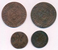 1800. 1kr Cu (2xklf) Egyik 'A' Verdejellel + 1807. 15kr Cu (2xklf) 'S' és 'A' Verdejelek T:2-,3 - Ohne Zuordnung