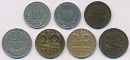 1908-1950. 7db-os Vegyes Magyar Fillér Tétel T:2,2- - Non Classés