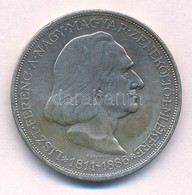 1936. 2P Ag 'Liszt Ferenc' T:2 Patina 
Adamo P7.3 - Sin Clasificación