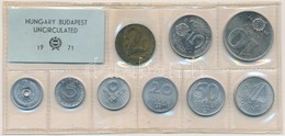 1971. 2f-10Ft (9xklf) érmés Forgalmi Sor Fóliatokban T:1 2Ft-on Patina 
Adamo FO4 - Non Classés