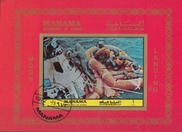 Manama 1972 Bf. 207B Moon Landing Sheet Imperf. CTO - Asie