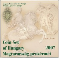 2007. 1Ft-100Ft (8xklf) 'Berán Lajos és A Pengő' Forgalmi Sor, Benne 'Berán Lajos és A Pengő' Ag Emlékérem (10g/0.999/27 - Sin Clasificación