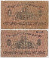 Csehszlovákia 1919. 1K (2x) T:III,III- 
Czechoslovakia 1919. 1 Koruna (2x) C:F,VG
Krause 6.a - Unclassified