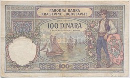 Jugoszlávia 1929. 100D 'Karadorde' Vízjel T:III
Yugoslavia 1929. 100 Dinara With 'Karadorde' Watermark C:F 
Krause 29.a - Sin Clasificación