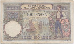 Jugoszlávia 1929. 100D 'Karadorde' Vízjel T:III
Yugoslavia 1929. 100 Dinara With 'Karadorde' Watermark C:F 
Krause 29.a - Zonder Classificatie