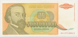Jugoszlávia 1993. 5.000.000.000D T:III Szép Papír
Yugoslavia 1993. 5.000.000.000 Dinara C:F Nice Paper - Ohne Zuordnung