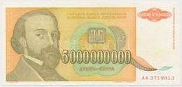 Jugoszlávia 1993. 5.000.000.000D T:III Szép Papír
Yugoslavia 1993. 5.000.000.000 Dinara C:F Nice Paper - Unclassified