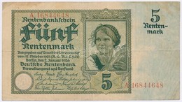 Németország / Weimari Köztársaság 1926. 5M 8 Jegyű Sorszámmal T:III
Germany / Weimar Republic 1926.5 Mark 8 Digit Serial - Non Classificati