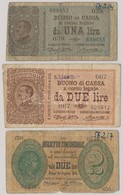 Olaszország 1874. 2L + 1914. 1L + 2L T:III- Egyik Ragasztott
Italy 1874. 2 Lire + 1914. 1 Lira + 2 Lire C:VG One Glued
K - Zonder Classificatie