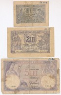 Románia 1920. 1L + 2L + 5L T:III,III-
Romania 1920. 1 Leu + 2 Lei + 5 Lei C:F,VG  
Krause 26.a, 27.a, 19.a - Unclassified