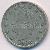 Amerikai Egyesült Államok 1902. 5c Cu-Ni 'Liberty Nickel' T:2,2-
USA 1902. 5 Cents Cu-Ni 'Liberty Nickel' C:XF,VF
Krause - Sin Clasificación