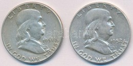 Amerikai Egyesült Államok 1951-1952. 1/2$ Ag 'Franklin' (2xklf) T:2,2-
USA 1951-1952. 1/2 Dollar Ag 'Franklin' (2xdiff)  - Ohne Zuordnung