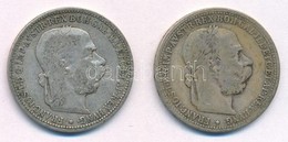 Ausztria 1893-1894. 1K Ag 'Ferenc József' (2xklf) T:2-,3 Austria 1893-1894. 1 Corona Ag 'Franz Joseph' (2xdiff) C:VF,F - Non Classés