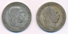 Ausztria 1893-1894. 1K Ag 'Ferenc József' (2xklf) T:2-,3 Austria 1893-1894. 1 Corona Ag 'Franz Joseph' (2xdiff) C:VF,F - Non Classificati