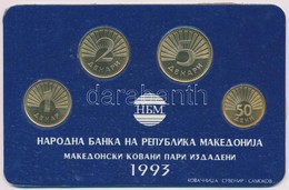 Macedónia 1993. 50d-5D (4xklf) Forgalmi Sor T:1,1-
Macedonia 1993. 50 Deni - 5 Denar (4xdiff) Coin Set C:UNC,AU - Sin Clasificación