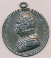Franciaország ~1820. 'Károly Ferdinánd, Berry Hercege' Fém Emlékérem Füllel (40mm) T:2- Hajlott
France ~1820. 'Charles F - Ohne Zuordnung