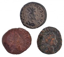 Római Birodalom 3db-os Vegyes II. Claudius Gothicus Rézpénz Tétel T:2-,3
Roman Empire 3pcs Of Various Copper Coins From  - Non Classificati