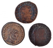 Római Birodalom 3db-os Vegyes Rézpénz Tétel, Közte 2db I. Constantius és 1db Maximianus T:2-
Roman Empire 3pcs Of Variou - Non Classificati