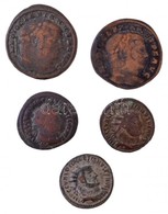 Római Birodalom 5db-os Vegyes Diocletianus Rézpénz Tétel T:2-
Roman Empire 5pcs Of Various Copper Coins From Diocletian  - Unclassified