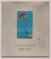 1978. 'BHSB Bajnokság - Szolnok' / '20 éves A BHSB' Fém Plakett, Gravírozott (103x90mm) T:1-,2 - Otros & Sin Clasificación