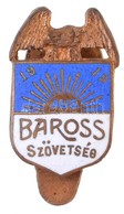 ~1919. 'Baross Szövetség - 1919. Aug.' Zománcozott Br Gomblyukjelvény (22x14mm) T:2 - Zonder Classificatie