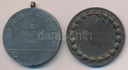 1963. 'Magyar Atlétikai Szövetség - III. Csapat 1963' Fém Díjérem (39mm) + 1969. 'Szolnok Gátfutó III.' Fém Díjérem (40m - Non Classés