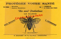 16- ANGOULEME - RARE BUVARD N. BOURINET 139 RUE SAINT ROCH- LE SABOT - LE BOURDON- PROTEGEZ VOTRE SANTE-BRONCHITE - Chemist's