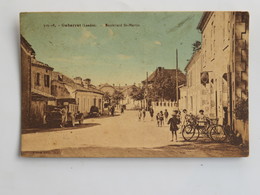 C.P.A. : 40 GABARRET : Boulevard Saint-Martin, Animé, Vélos, Timbre - Gabarret