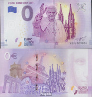 Vatikanstadt Souvenirschein Papst Benedikt XVI. Bankfrisch 2018 0 Euro Papst Benedikt XVI. - Vatican