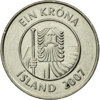 Monnaie, Iceland, Krona, 2007, TTB+, Nickel Plated Steel, KM:27A - Islandia